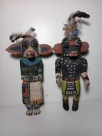 2 Poppen in de stijl van de Hopi-kachina - Hout