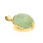 Gouden hanger met Fluoriet (Hanger of bedel), Sieraden, Tassen en Uiterlijk, Bedels, Ophalen of Verzenden, Gebruikt, Goud, Overige merken