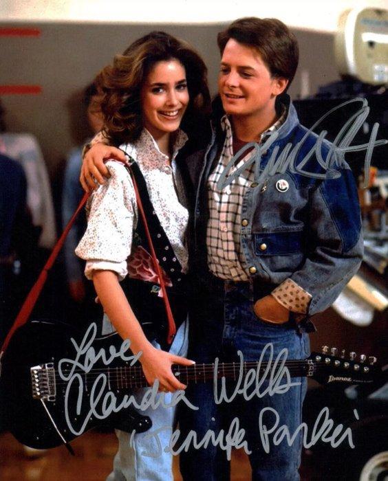 Back to the Future - Double signed by Michael J. Fox (Marty), Verzamelen, Film en Tv