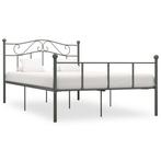 vidaXL Bedframe metaal grijs 160x200 cm, Huis en Inrichting, Slaapkamer | Bedden, Verzenden, 200 cm, Metaal, Grijs