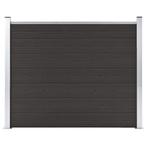 vidaXL Schuttingpaneel 180x146 cm HKC zwart, Verzenden, Nieuw, Kunststof, 1 tot 2 meter