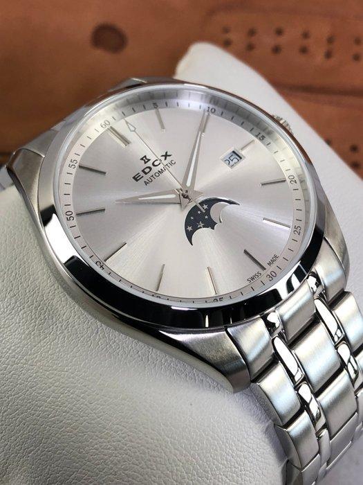 Edox - Les Bemonts Moonphase Automatic - 80505-3M-AIN -, Sieraden, Tassen en Uiterlijk, Horloges | Heren