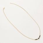 Halsketting - 14 karaat Geel goud Saffier - Diamant, Sieraden, Tassen en Uiterlijk, Kettingen, Nieuw