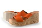 Oh My Sandals Muiltjes in maat 37 Oranje, Overige kleuren, Verzenden, Overige typen, Zo goed als nieuw
