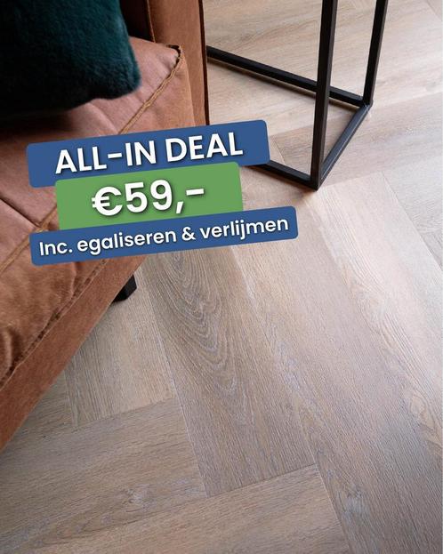 Plak pvc Visgraat naturel eiken |  Belakos Attico Visgraat, Huis en Inrichting, Stoffering | Vloerbedekking, Ophalen