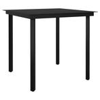 Zwarte Tuin Tafel 80x80 | Retourdeal | Topdeal (tuintafel), Ophalen of Verzenden, Nieuw, Vierkant, Metaal