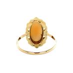 Gouden vintage ring met camee 14 krt, Sieraden, Tassen en Uiterlijk, Ringen, Ophalen of Verzenden, Nieuw