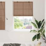 vidaXL Raamblind met gordijnen Bruin 120 x 160 cm Bamboe, Verzenden, Nieuw, Bruin