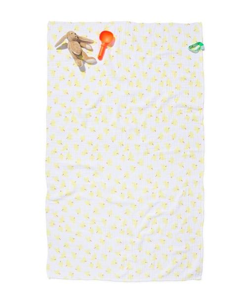 HEMA Kinder strandlaken 80x140cm mousseline vogel, Huis en Inrichting, Badkamer | Badtextiel en Accessoires, Nieuw, Verzenden