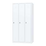 Nieuwe metalen locker | 3 deurs - 3 delig | kluisjes | wit, Huis en Inrichting, Kasten | Lockerkasten, Nieuw, Modern, Ophalen of Verzenden