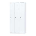 Nieuwe metalen locker | 3 deurs - 3 delig | kluisjes | wit, Huis en Inrichting, Ophalen of Verzenden, Nieuw, Modern