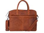 DSTRCT Wall Street Leren Laptoptas - 15,4 inch - Cognac, Verzenden, Zo goed als nieuw