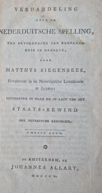Matthys Siegenbeek - Verhandeling over de en woordenboek