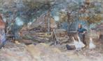 Willem Hendrik van der Nat (1864–1929) - Boerin met ganzen