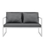 Tweepersoons tuinbank tuin tweezitsbank 70x114x60 cm wit, Tuin en Terras, Tuinbanken, Verzenden, Nieuw