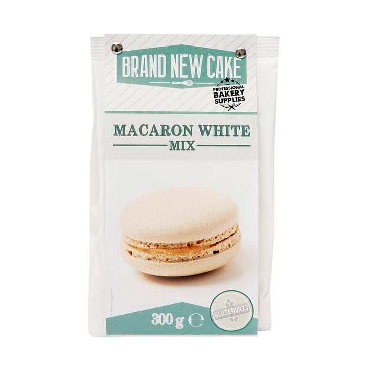 BrandNewCake Macaron-mix Wit 300g. Glutenvrij, Hobby en Vrije tijd, Taarten en Cupcakes maken, Nieuw, Verzenden