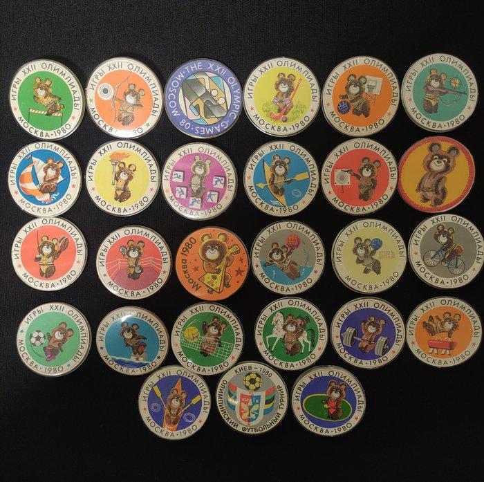 1980 - Verzameling vintage Olympische speldjes. Olympische, Verzamelen, Overige Verzamelen
