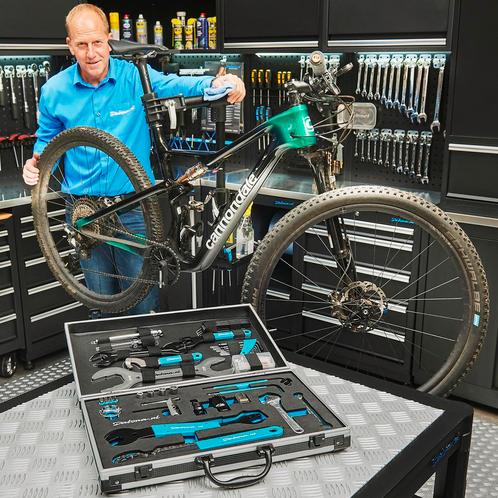 Datona Fietsgereedschapskoffer 21-delig met montagestandaard, Doe-het-zelf en Verbouw, Gereedschap | Handgereedschap, Nieuw, Ophalen of Verzenden
