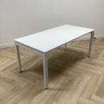 Tweedehands slinger bureau 160x80 cm, wit, Ophalen of Verzenden, In hoogte verstelbaar, Gebruikt, Bureau