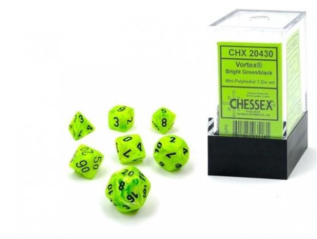 Mini Polydice Dobbelsteen Set Lichtgroen (7 stuks) | Chessex, Hobby en Vrije tijd, Gezelschapsspellen | Bordspellen, Nieuw, Verzenden