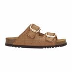 Scholl Sandalen Noelle Raffia Textiel Vrouwen - Cognac Maat, Verzenden, Nieuw