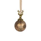 decoratie bal hert antiek bruin 8cm, Huis en Inrichting, Woonaccessoires | Overige, Nieuw, Verzenden