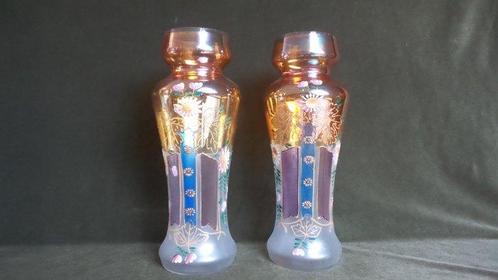 atr. Montjoye - Vaas (2) - Geblazen glas, Antiek en Kunst, Antiek | Glas en Kristal