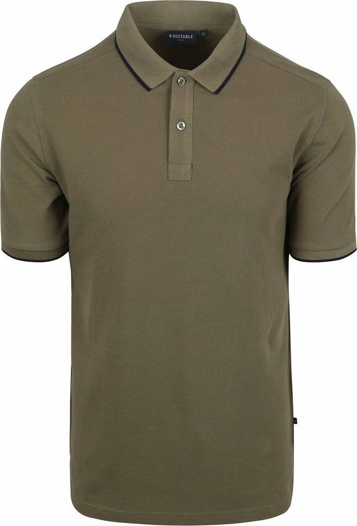 Suitable Respect Polo Tip Ferry Olijfgroen maat L Heren, Kleding | Heren, Polo's, Nieuw, Maat 52/54 (L), Verzenden