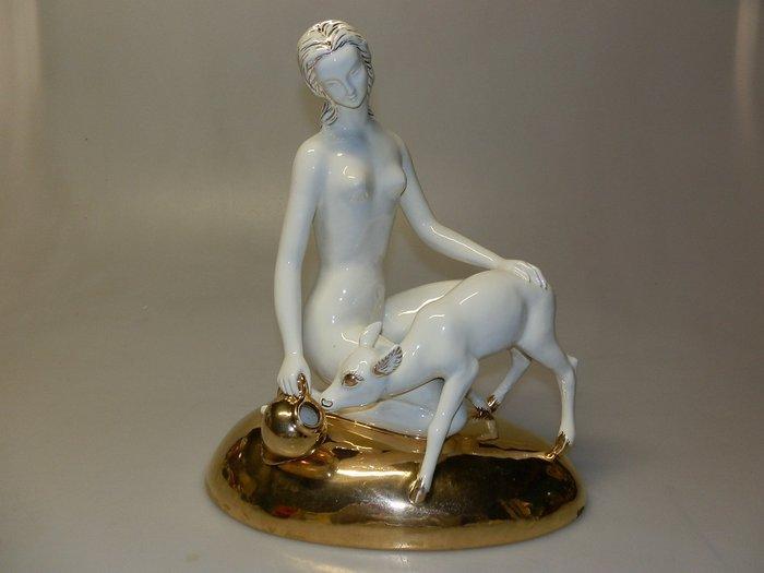 S.A.C.A. Italia - Leopold Anzengruber (attr.) - Beeld, Ninfa, Antiek en Kunst, Antiek | Glas en Kristal