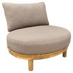Eleganza organische lounge tuinstoel hardhout, Tuin en Terras, Ophalen of Verzenden, Nieuw