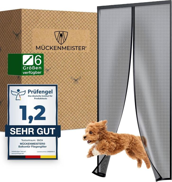 Vliegengordijn - Deurhor - Deurgordijn - 200x90 cm - Zwart -, Doe-het-zelf en Verbouw, Deuren en Horren, Zo goed als nieuw, Verzenden