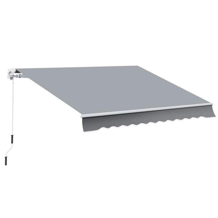TRUUSK Intrekbare Luifel met Handslinger - Zonwering voor Tu, Tuin en Terras, Parasols, Nieuw, Verzenden