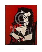 Kunstdruk Pablo Picasso - Jacqueline a Mantil 40x50cm, Huis en Inrichting, Verzenden, Nieuw