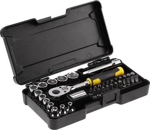 Stanley STMT82672-0 DOPSLEUTELSET COMPACT 1/4 – 37 DELIG, Doe-het-zelf en Verbouw, Gereedschap | Handgereedschap, Nieuw, Ophalen of Verzenden