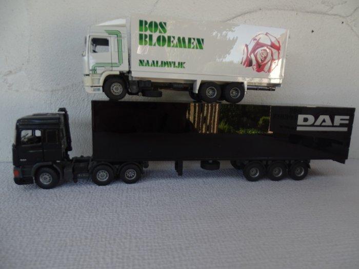 Tekno 1:50 - Model vrachtwagen (2) - DAF 95, Hobby en Vrije tijd, Modelauto's | 1:5 tot 1:12