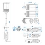 ProPlus Verlengkabel met USB lader - 2-weg - 1 meter - 12..., Ophalen of Verzenden, Nieuw
