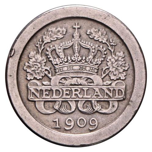 5 Cent 1907-1909 Wilhelmina ZFr, Postzegels en Munten, Munten | Nederland, Verzenden