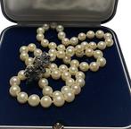 Halsketting - 18 karaat Geel goud Saffier - Diamant -, Nieuw