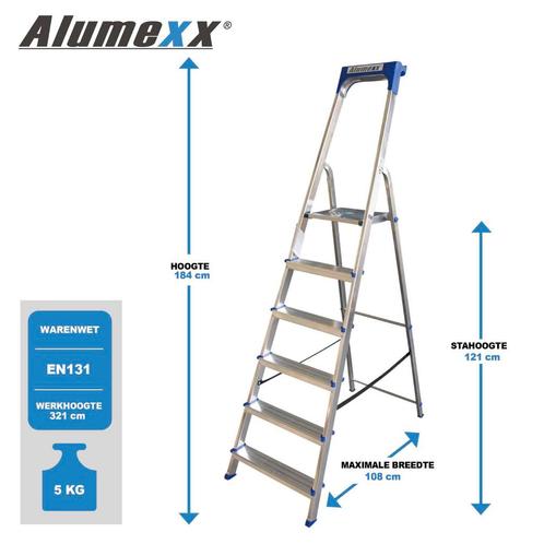 Alumexx ECO huishoudtrap, Doe-het-zelf en Verbouw, Ladders en Trappen, Trap, Nieuw, Verzenden