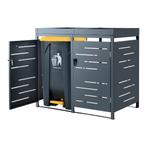[en.casa] Containerombouw Salching 122x132x80 cm antraciet, Huis en Inrichting, Woonaccessoires | Prullenbakken, Verzenden, Nieuw
