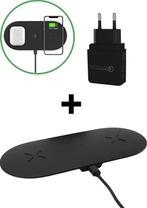 Tweedekans | iSetchi 2-in-1 Draadloze Qi Oplader (15W, Ophalen of Verzenden, Zo goed als nieuw