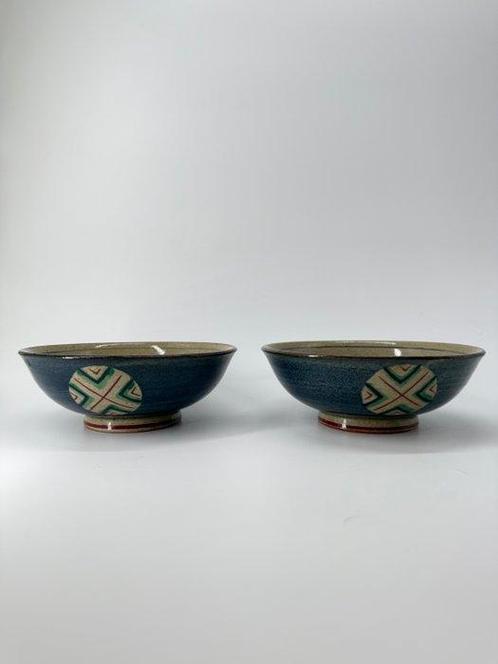 Seto ware, Hazuki kiln - Soepkom (2) - Marunuki/Round, Antiek en Kunst, Antiek | Overige Antiek