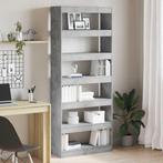 vidaXL Boekenkast met plank Betongrijs 80 x 30 x 198 cm, Huis en Inrichting, Kasten | Boekenkasten, Verzenden, Nieuw, 50 tot 100 cm