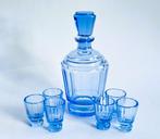 Drankservies (7) - Moser Art Deco Faceted Crystal Glass, Antiek en Kunst, Antiek | Glas en Kristal