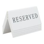 Reserved bordje | Wit | 5 stuks | 10x5x4,5cm, Verzenden, Nieuw in verpakking