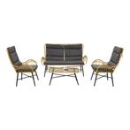 Stoel-Bank Loungeset - Milou - Wicker - Grijs - The Outsider, Tuin en Terras, Tuinbanken, Verzenden, Nieuw