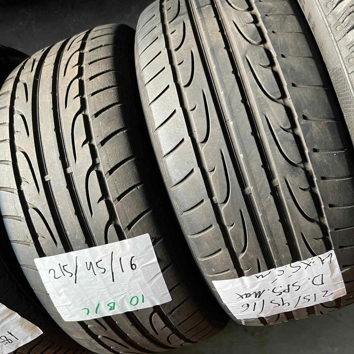 2 x Dunlop SP Sport Maxx 215-45-16 Zomerbanden 5,5mm, Auto-onderdelen, Banden en Velgen, 16 inch, Zomerbanden, 215 mm, Personenwagen