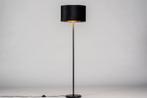 Rietveld Vloerlampen - Zwart, Goud - Stof, Metaal, Huis en Inrichting, Lampen | Vloerlampen, Verzenden, Nieuw