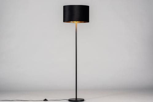 Rietveld Vloerlampen - Zwart, Goud - Stof, Metaal, Huis en Inrichting, Lampen | Vloerlampen, Verzenden