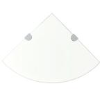 vidaXL Hoekschap met chromen dragers transparant 25x25 cm, Verzenden, Nieuw